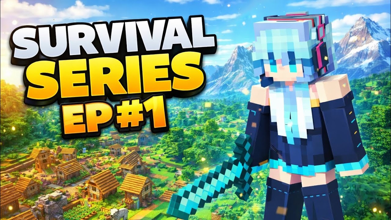 My Minecraft Survival Series EP 1 | I Found a Village and Made My First ...