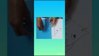 Paper collage # fish making using tearing paper # crafts # youtube shorts #shorts # school project