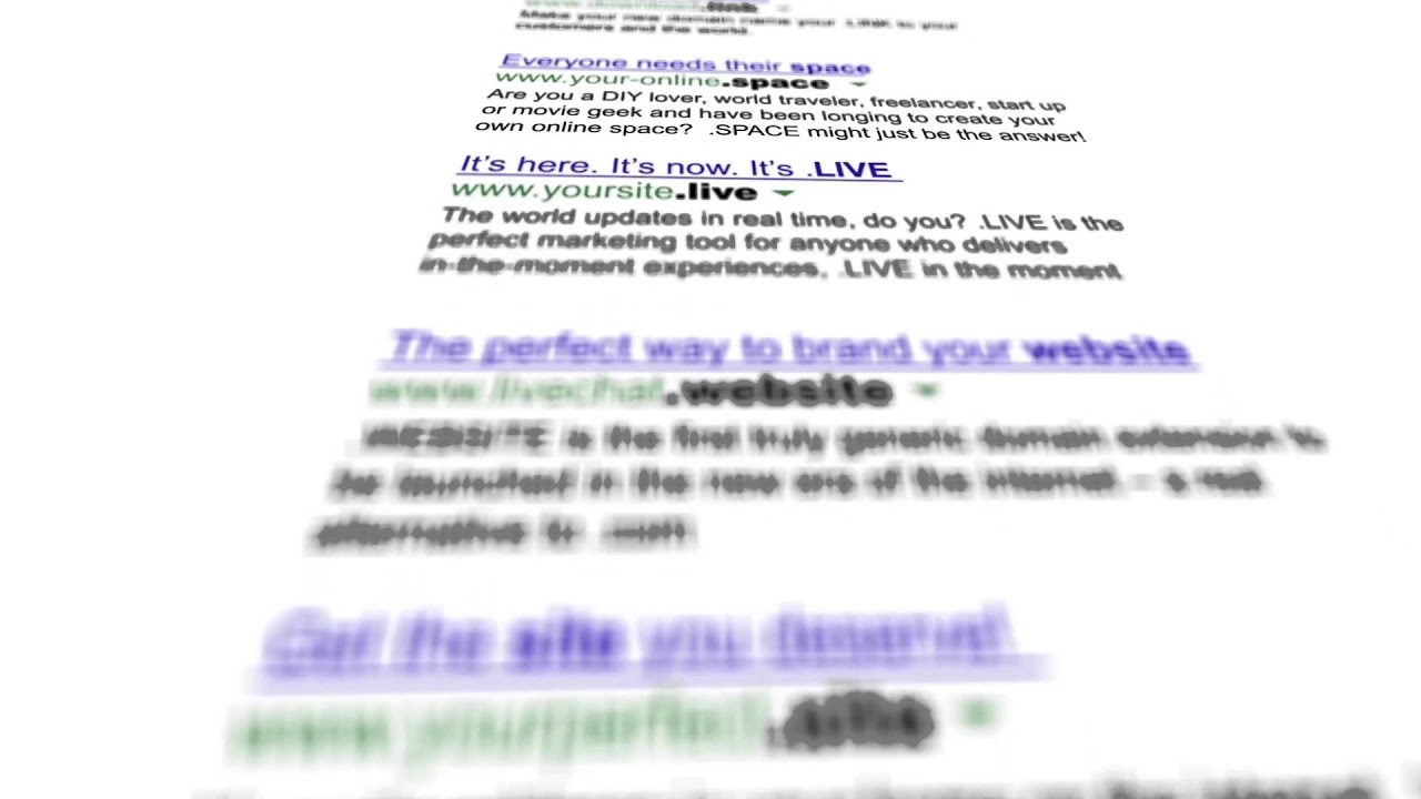 Web Needs - new gTLD domains