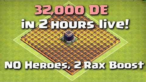 Clash of Clans - 32,000 Dark Elixir in 2 hours Live! (Best Strategy)