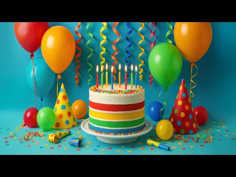 Happy Birthday Song with Cake & Candles