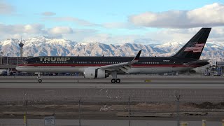 Donald Trump's Boeing 7572J4(N757AF) arriving at Las Vegas!