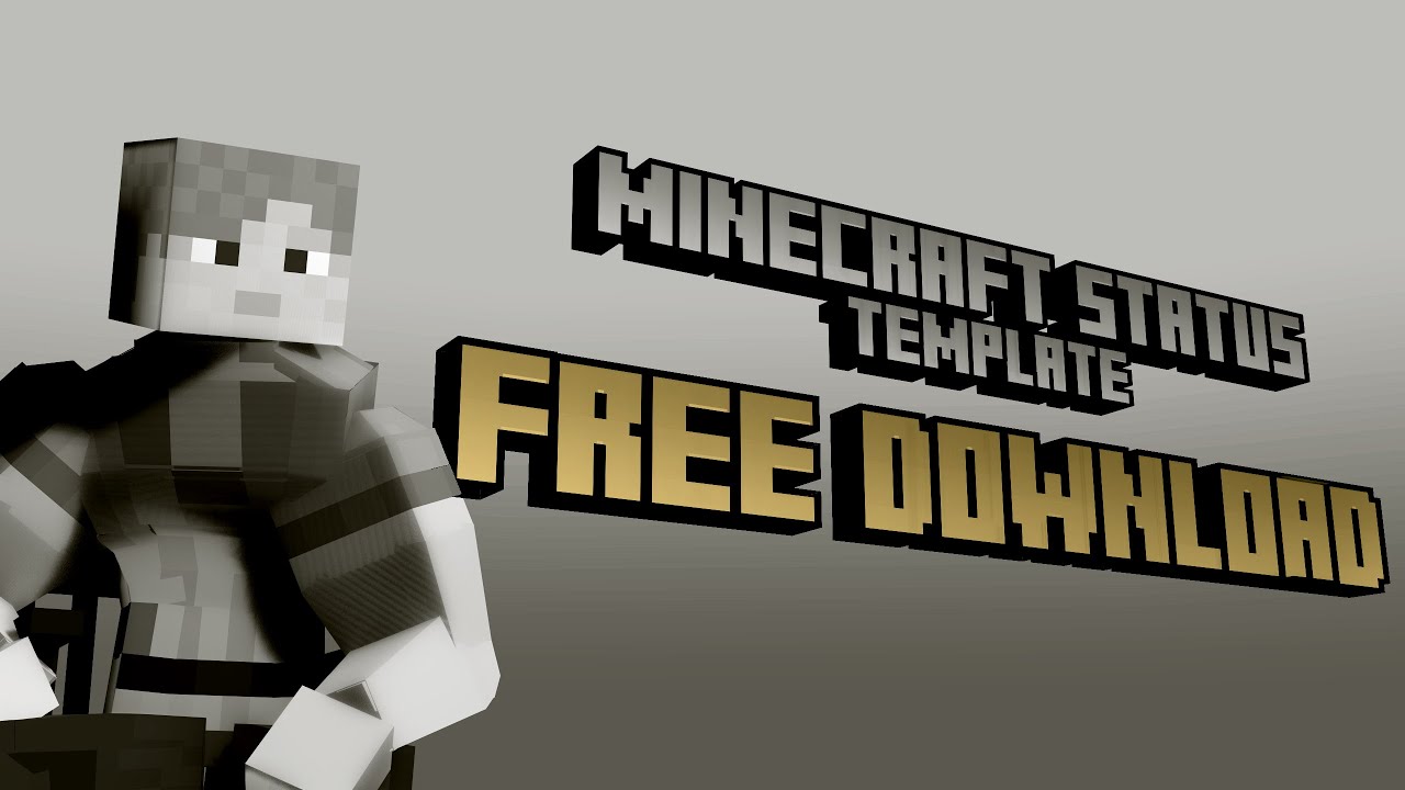 Minecraft Status template【FREE DOWNLOAD】 - YouTube