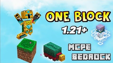 ONE BLOCK Map 1.21 MCPE || One Block Download Minecraft Pe 1.21+