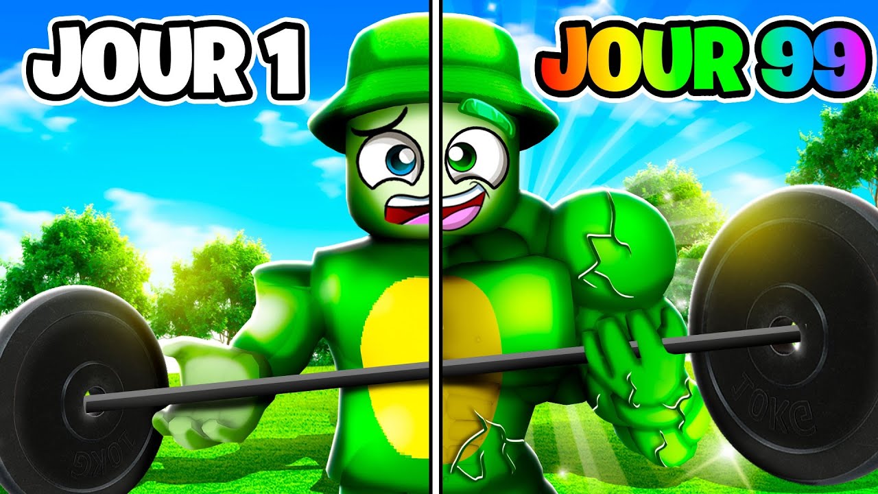 JOUR 1 vs JOUR 99 MUSCLE GYM Roblox Broohaven !