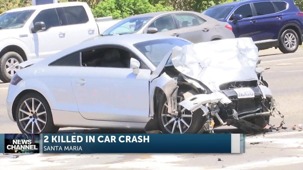 Two dead, one injured in two-vehicle crash in Santa Maria - YouTube