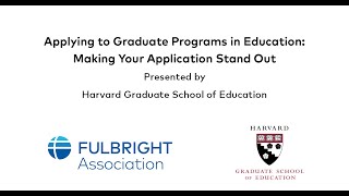 Applying to Graduate Programs in Education: Making Your Application Stand Out