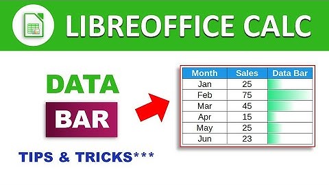How to use Conditional Formatting with Data Bar in LibreOffice Calc 🔥🔥🔥🔥
