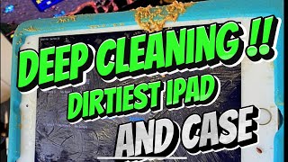 Deep cleaning the nastiest #ipad and case I’ve ever seen 🤢🤮 #asmr #gross #nasty #hair #roblox