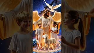 Jesus Christ in bright heavenly robes  #god #jesus #funny