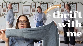 🍂THRIFT WITH ME FOR AUTUMN: pinterest inspo + try on haul!