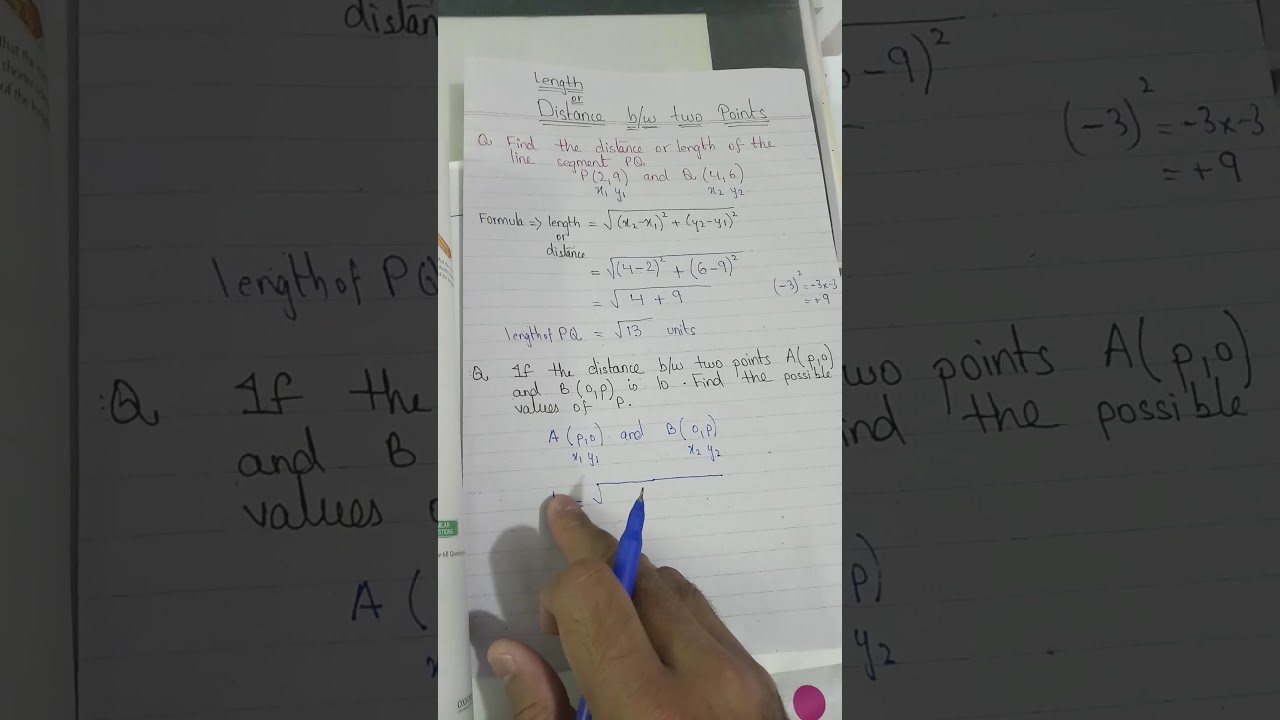 finding unknown coordinates using distance formula