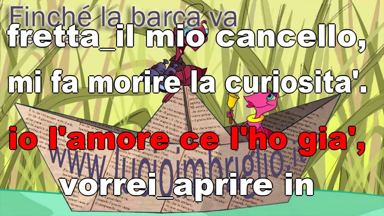 Finché la barca va - karaoke cantafacile