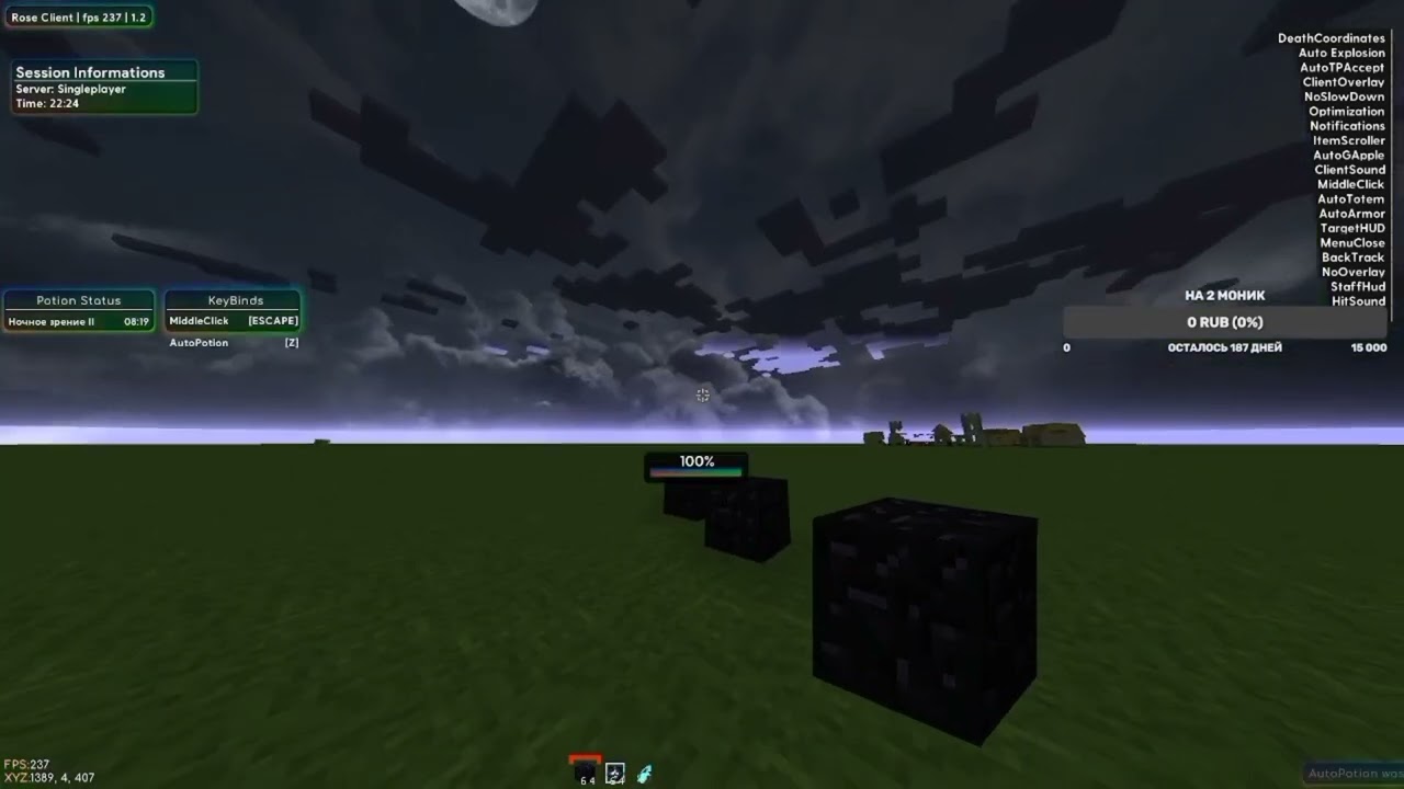 Обзор Чита "Well или Rose Client