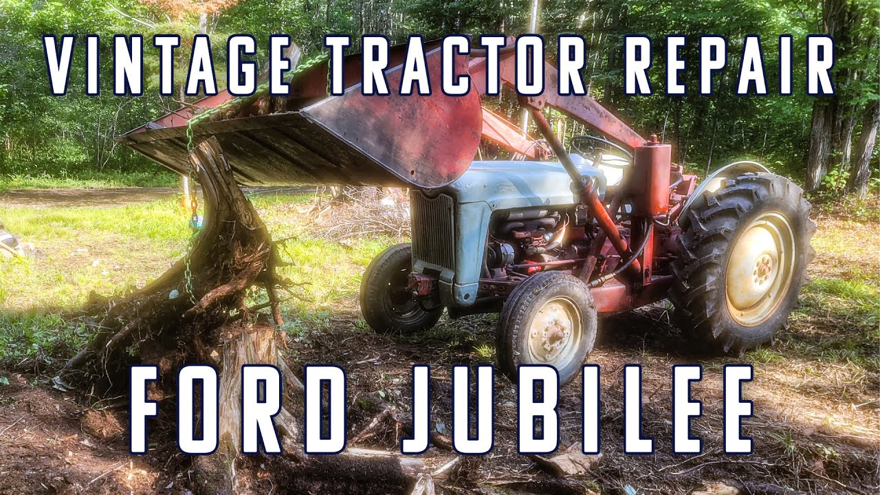 Ремонт трактора вдали от цивилизации: ремень вентилятора Ford Jubilee 1953 года