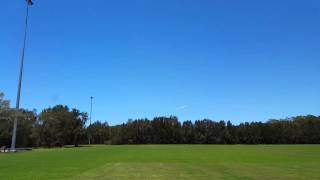 FT Tiny Trainer, hand launch and unscheduled landing