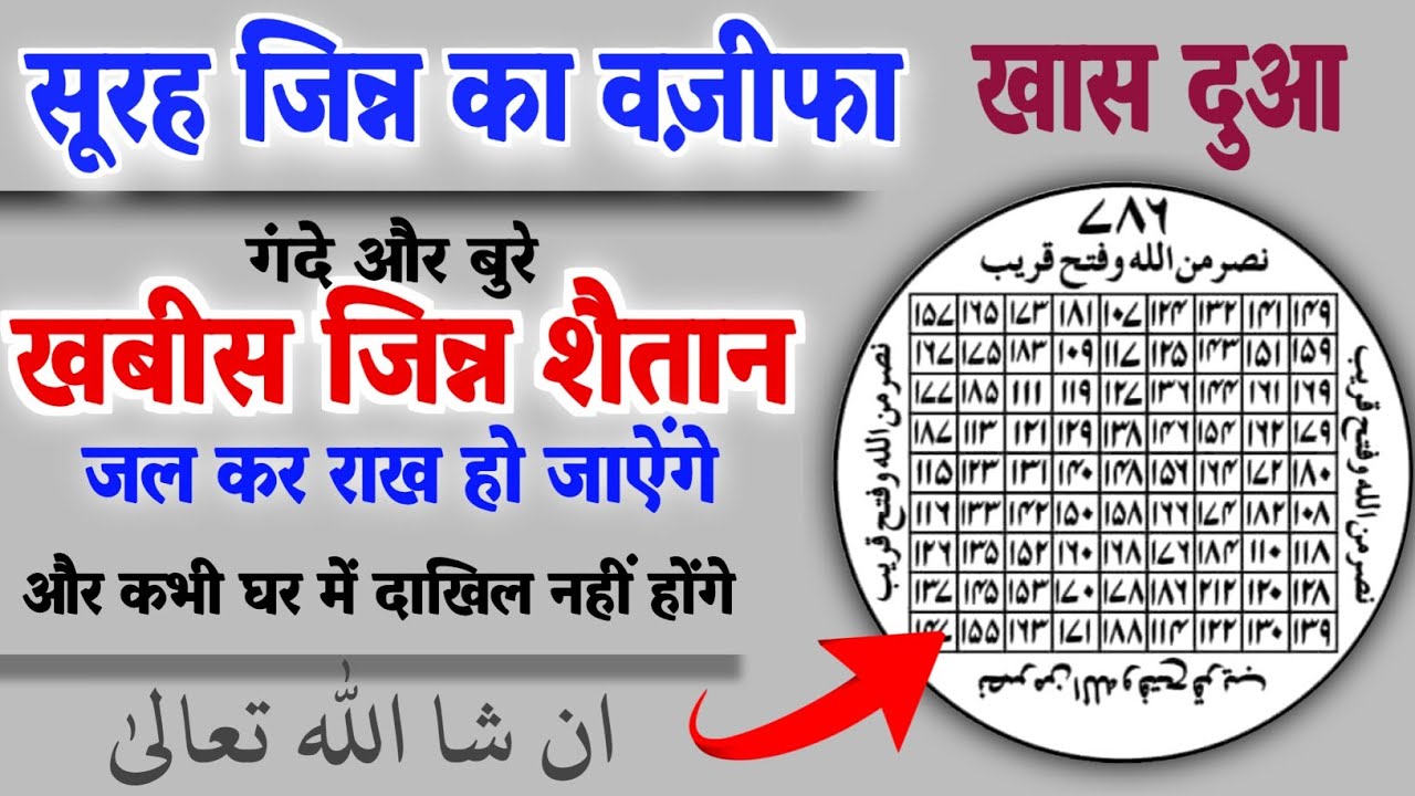 Surah Jinn का Wazifa | Surah Jinn Padhne aur Suune ke Fayde | खबीस जिन्न शैतान जलकर खाक | #dua