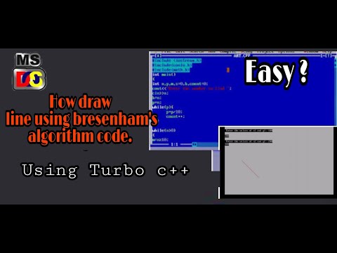How to  draw line using bresenham algorithm code . || computer Graphics|| Turbo c ++