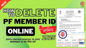 EPFO Latest New Option 2025 : How to D-Link PF Member ID |  pf member id delete