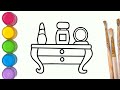 How to Draw a Makeup Table