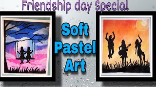 Soft Pastel Art for beginners | how to use soft pastels | Friendship day special art screenshot 4