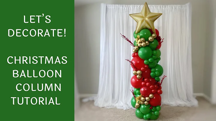 How To Create Organic Balloon Column For The Christmas Holiday | DIY Tutorial