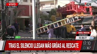 Derrumbe en Villa Gesell: las impactantes imágenes del edificio lindero