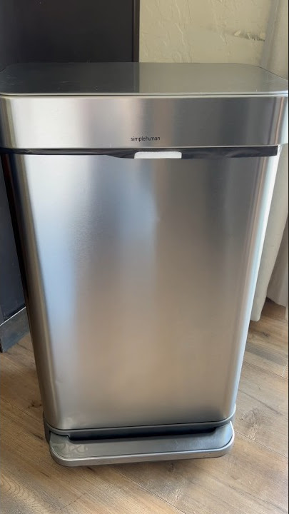 simplehuman 45L Semi Round Sensor Can and 4.5L Step Can with Odorsorb