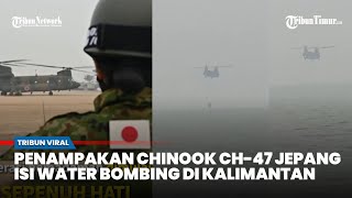Penampakan Chinook CH-47 Jepang Saat Jinakkan Karhutla Mempawah Pakai Taktik Water Bombing