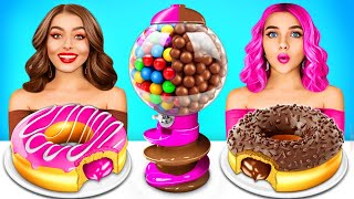 100 Layers of Bubble Gum vs Chocolate Food Challenge! Giant & Tiny Sweets Battle by RATATA CHALLENGE