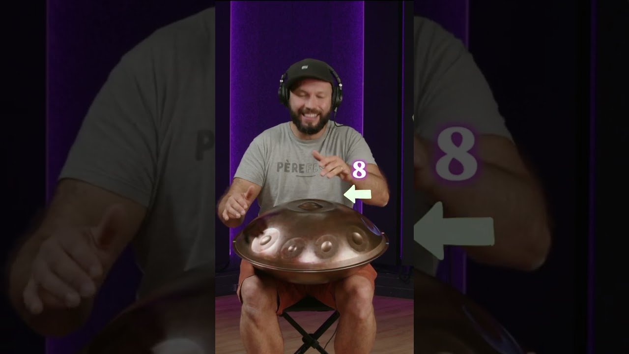 #12345678challenge on HANDPAN 🤯 (download free backing track in 💬)