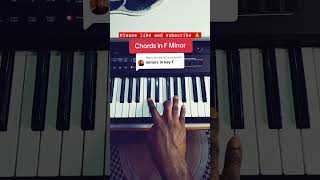 Chords in F minor #piano #pianolessons