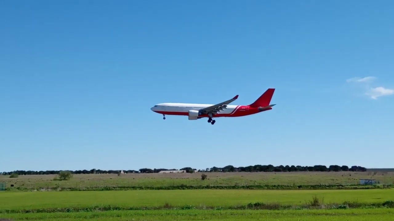 A332 - 9H-MFS - Arriving at Beja