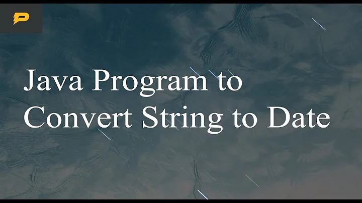 Java Program to Convert String to Date