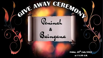 Give Away Ceremony Of Peninah & Baingana