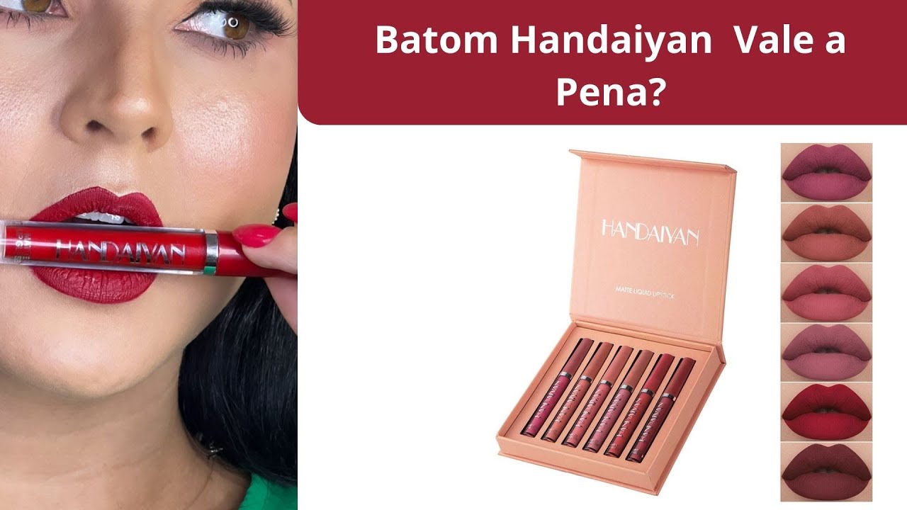 Resenha batom Handaiyan. Handaiyan matte à prova d'água. Original