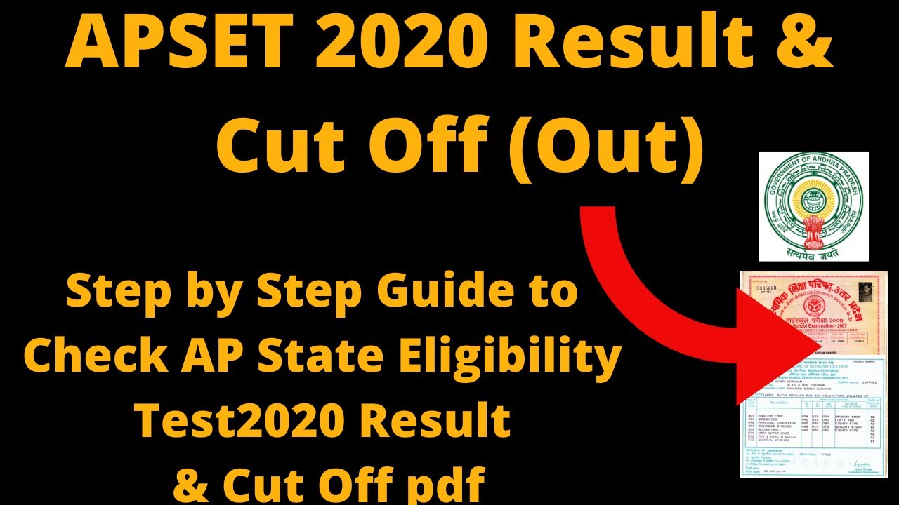 APSET 2020 Result & Cut Off (Out) - How to Check AP State Eligibility Test2020 Result & Cut Off pdf
