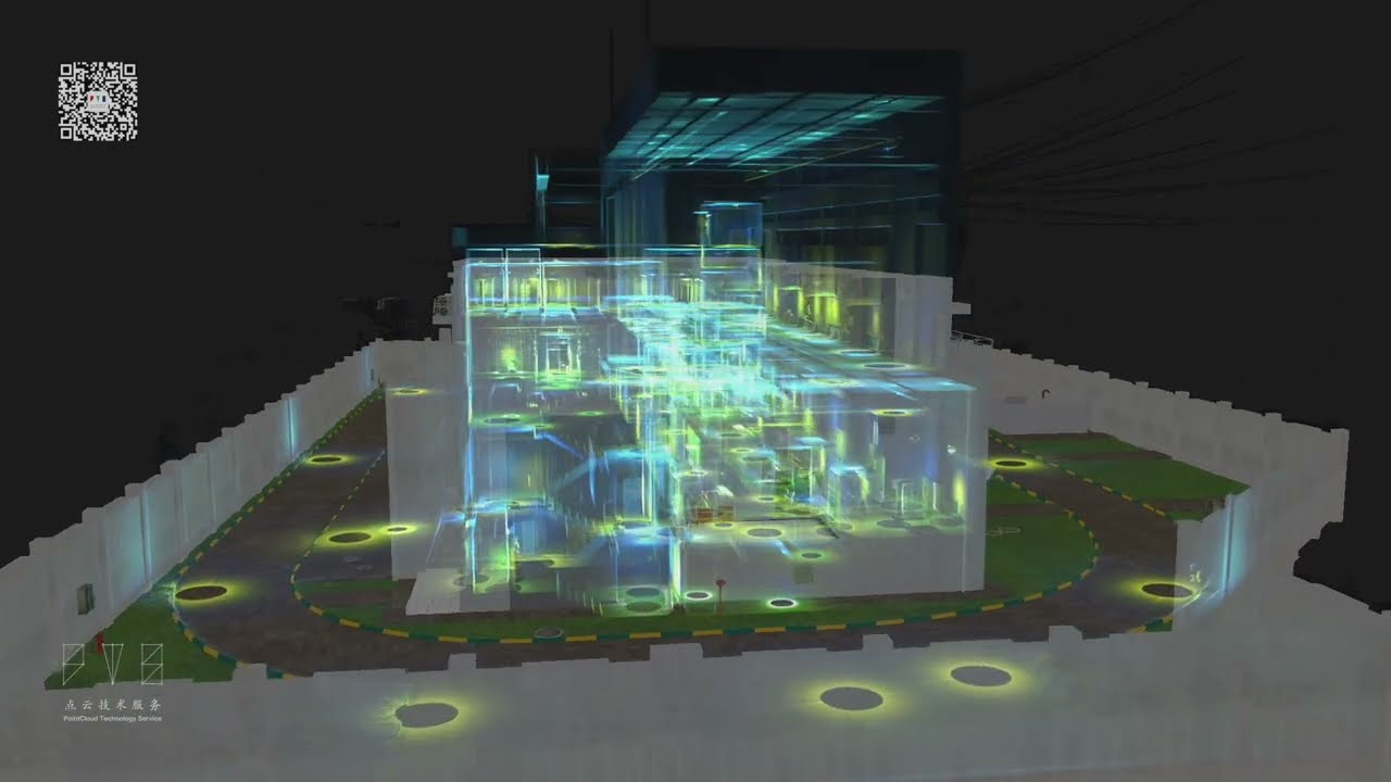 Substation Point Cloud data and 3D model fly through video