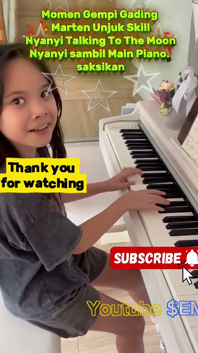 Momen Gempi Gading Marten Unjuk Skil Nyayi Sambil Main Piano  lagu Talking To The Moon. #viral #fyp