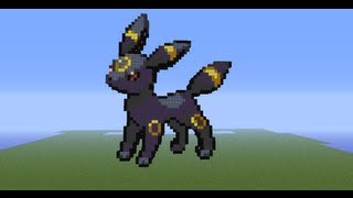 minecraft pixel art tutorial 73: Umbreon