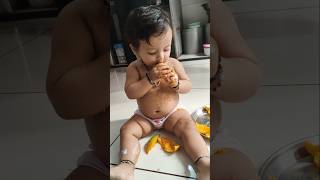 🥭 "Mango Season's Cutest Fan 🥭👶" #cutebaby #baby #shorts #viral #trishika #funny