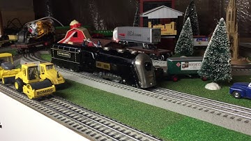 Marx Commodore Vanderbilt Test run.  Trouble with Lionel Fast track switches.