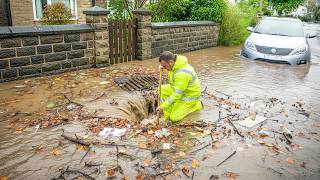 Massive Water Backup by One Powerful Drain Cleaning