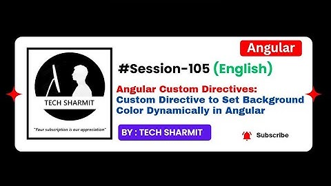 Dynamic Color Directive @Input Background Color in Angular | Angular Directives  English Session-105