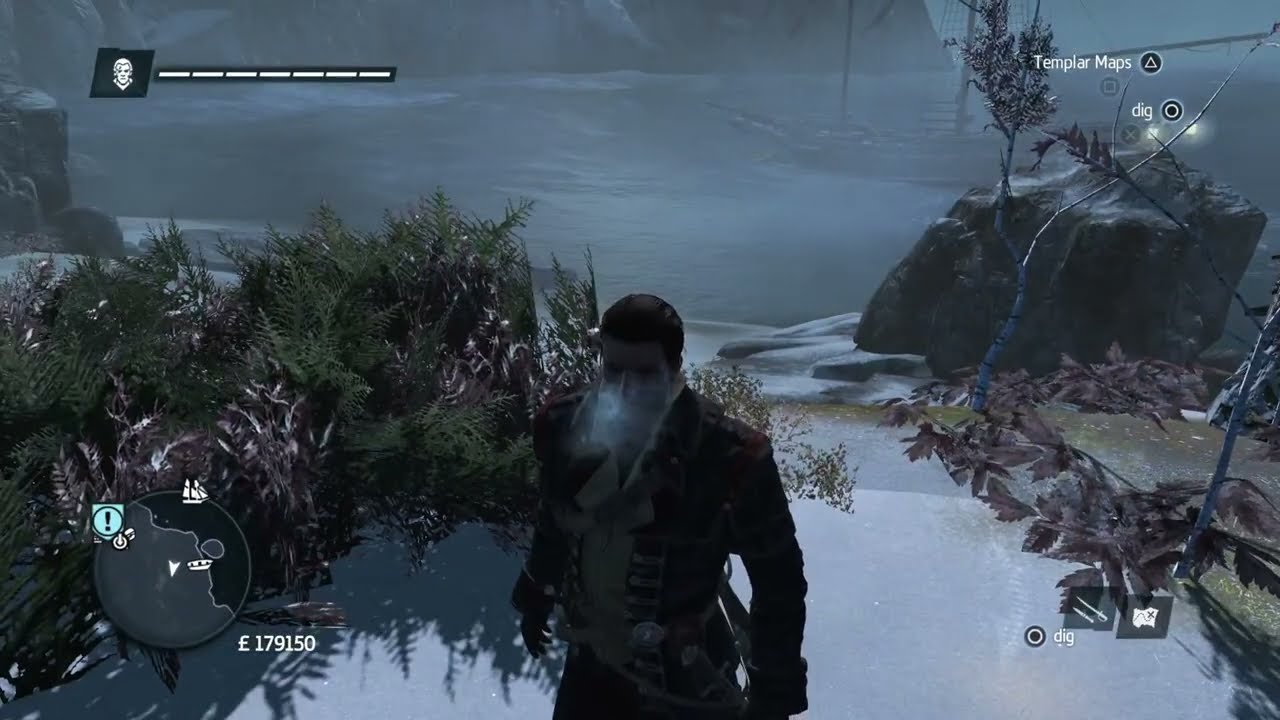 Assassins creed Rogue - Templar treasure map relic - 635, -446  North Atlantic