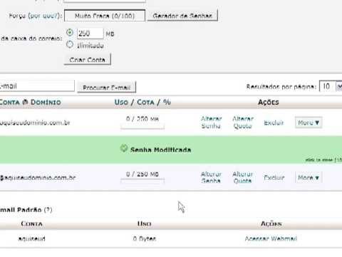 Hotel da WEB - Alterando a senha da conta de e-mail - cPanel