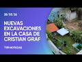 Excavaciones en la casa de Cristian Graf, principal acusado por el crimen de Diego Fernández Lima