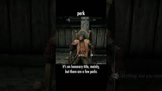perk — The Elder Scrolls V: Skyrim dialogue scene