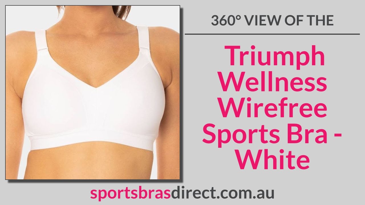 Triumph Triaction Wellness Wirefree Bra – White - Sports Bras Direct