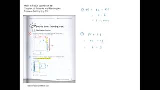 MIF Workbook 4B Solutions Chapter 11 Squares and Rectangles Pg83 to 85